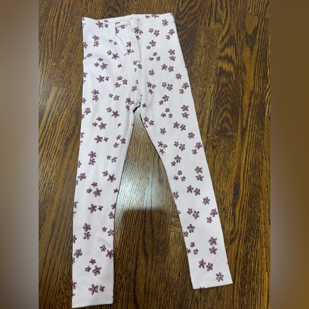 Zara Floral Waffle leggings pants